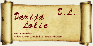 Darija Lolić vizit kartica